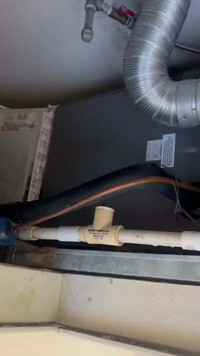Flexible ductwork connected to indoor equipment