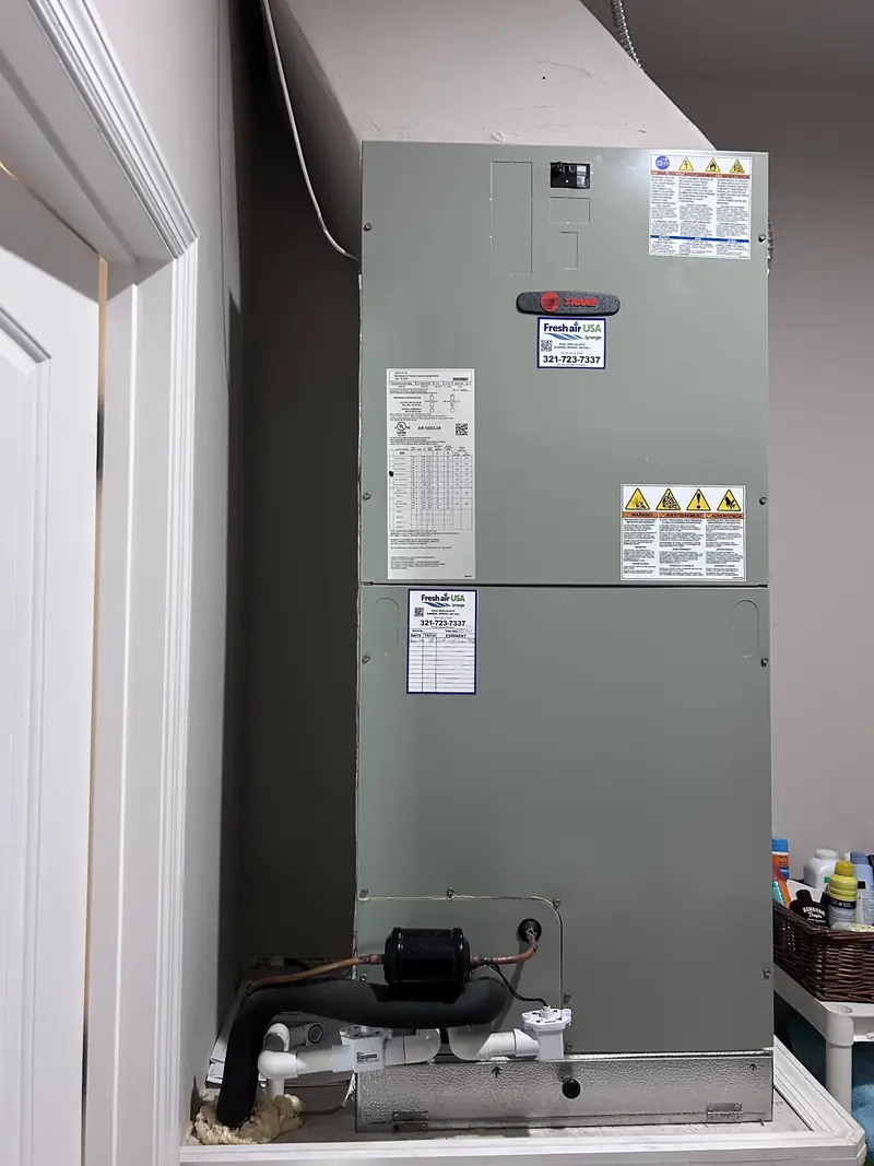 Air handler with condensate drain lines