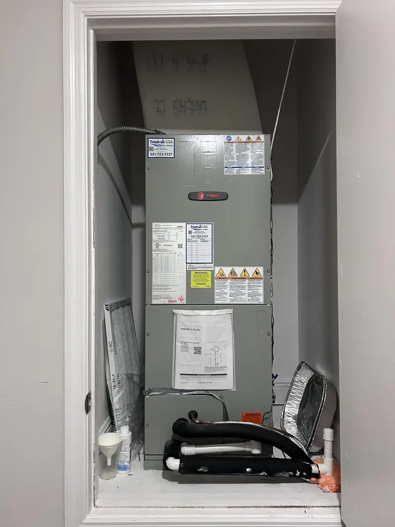 Indoor air handler installation